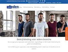 Tablet Screenshot of lindenbedrijfskleding.nl